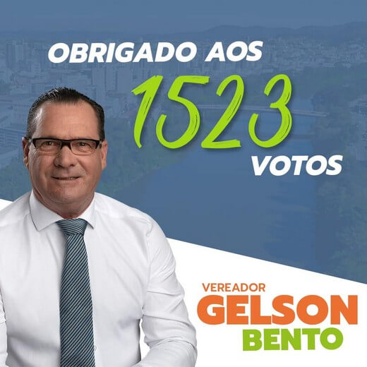 Agradecimento de Gelson Bento