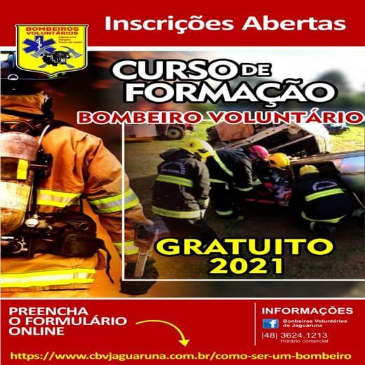 Bombeiros Voluntários de Jaguaruna abrem inscrição para o curso de formação 2021