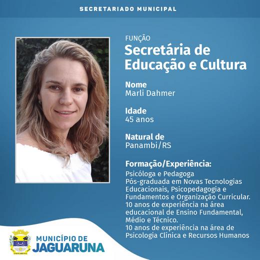 Jaguaruna conta com nova Secretária de Educação e Cultura