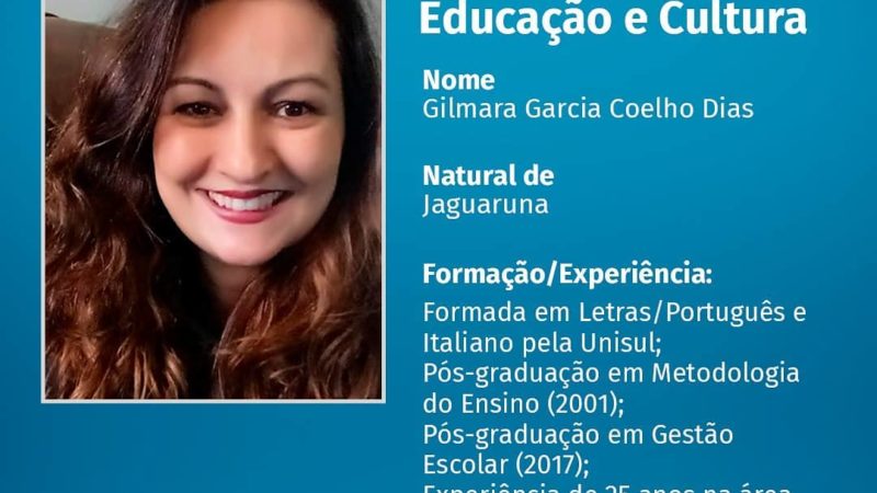 Nova Secretária de Educação e Cultura em Jaguaruna