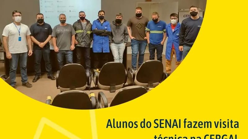 Alunos do SENAI fazem visita técnica na CERGAL