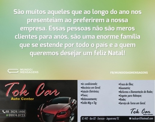 Tok Car deseja um feliz natal!