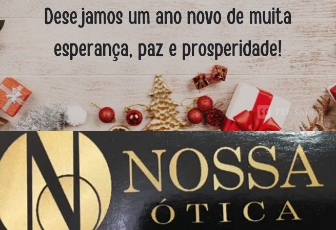 Nossa Ótica deseja um feliz natal!