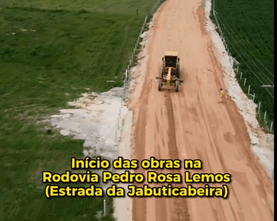 Início das obras “Estrada da Jabuticabeira”