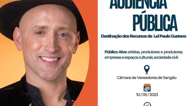 Lei Paulo Gustavo irá fomentar a Cultura de Sangão