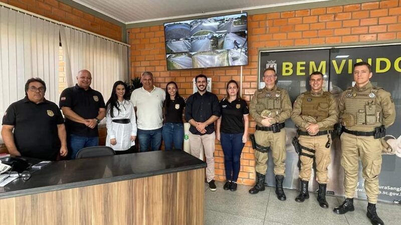 Sangão realiza inauguração do sistema de videomonitoramento