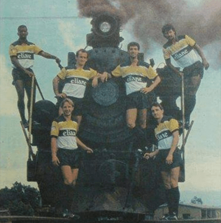 Jogadores do Criciúma recriam foto em Locomotiva da FTC