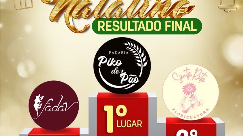 Resultado final do Concurso Brilho Natalino